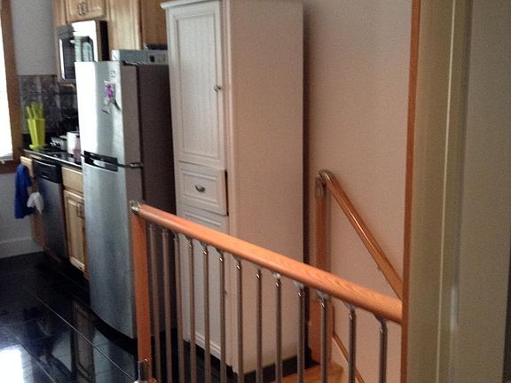 Designer handrails and granite tile floor