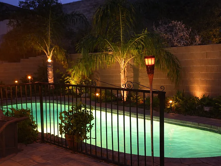 Gated entrance to the pool