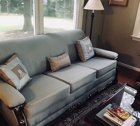 Sunroom with hardwood. 