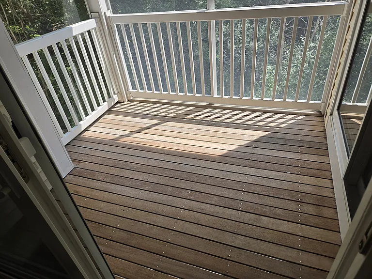 Refinished deck. I will apply Teak oil and that will make it beautiful!