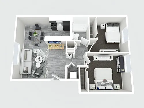 Floor plan 2 Bedroom, 1 Bath | Waynetown