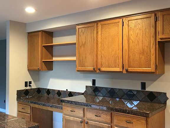 Kitchen built-in Desk area.