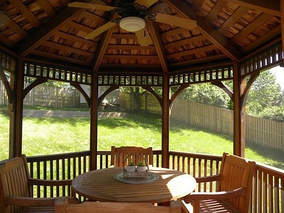 Backyard gazebo interior