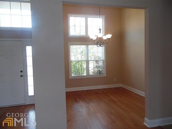 Formal dining room with columns