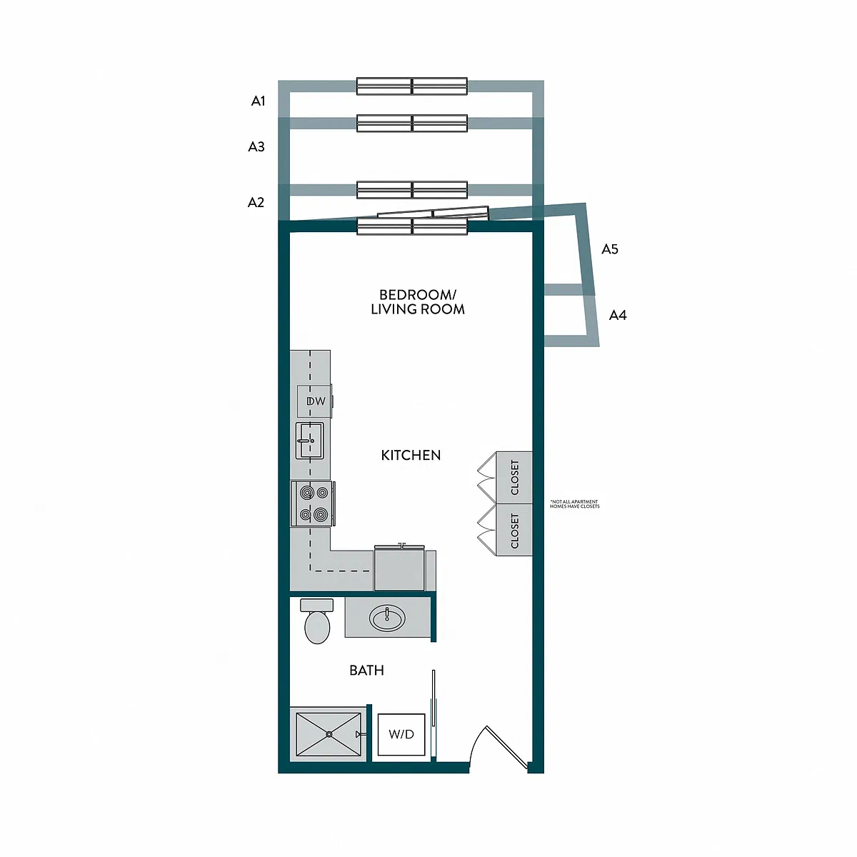 Floor plan Studio B