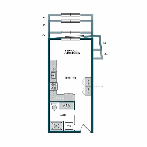 Floor plan Studio B
