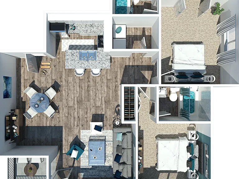 2 Bedroom 2 Bathroom 1106 Square Feet 2 Bedroom 2 Bathroom 1106 Square Feet