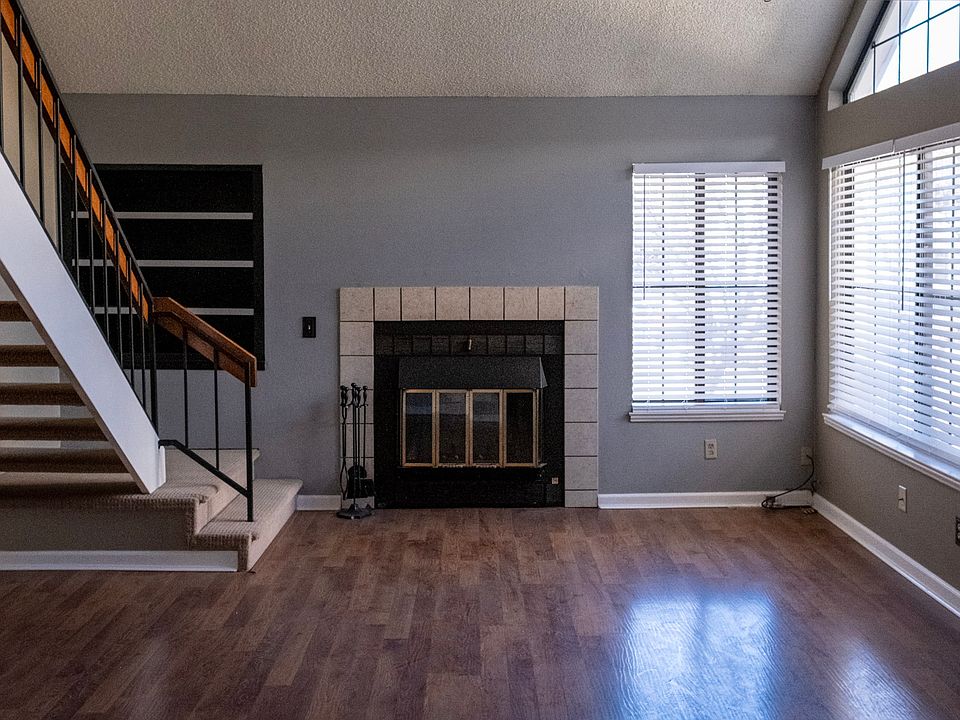 Living room with fire place