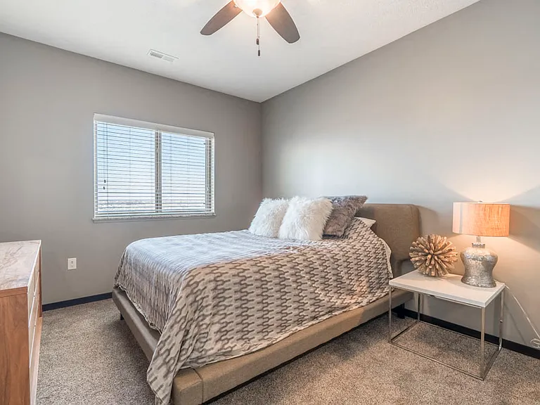 Relax in your cozy bedroom, designed for comfort and restful nights.