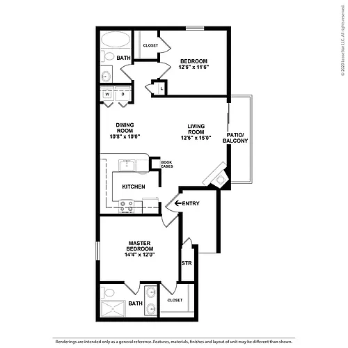Floor plan 2 bedroom 2 bath