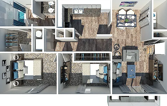 2 Bedroom | 1 Bath | 1056 Sq Ft 2 Bedroom | 1 Bath | 1056 Sq Ft