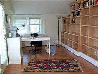 One bedroom set up as an office