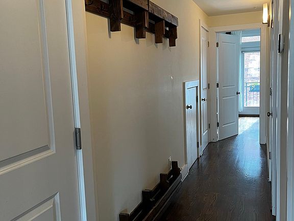 Hallway with wardrobe and shoe shelf