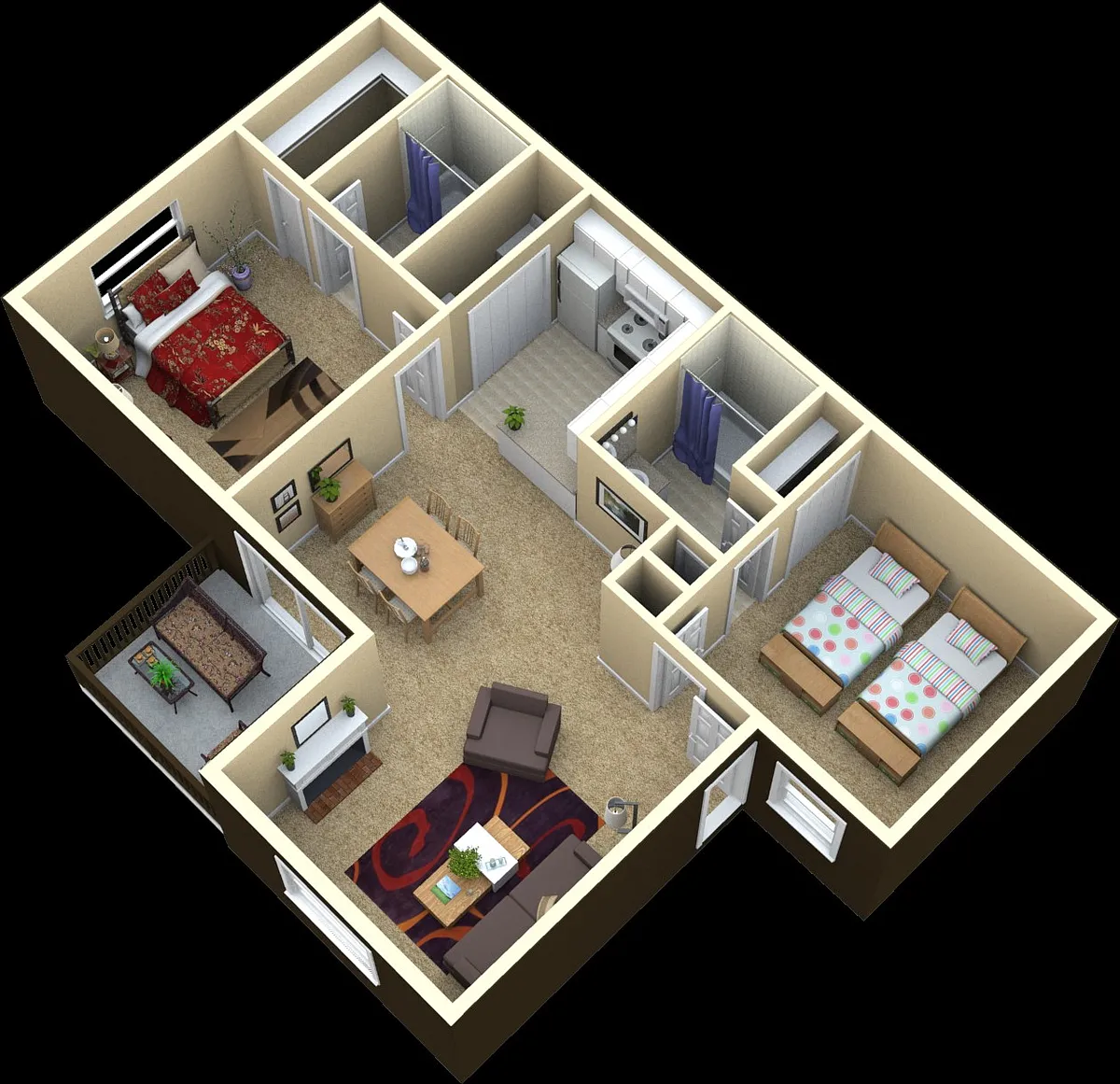 Floor plan Two Bedroom