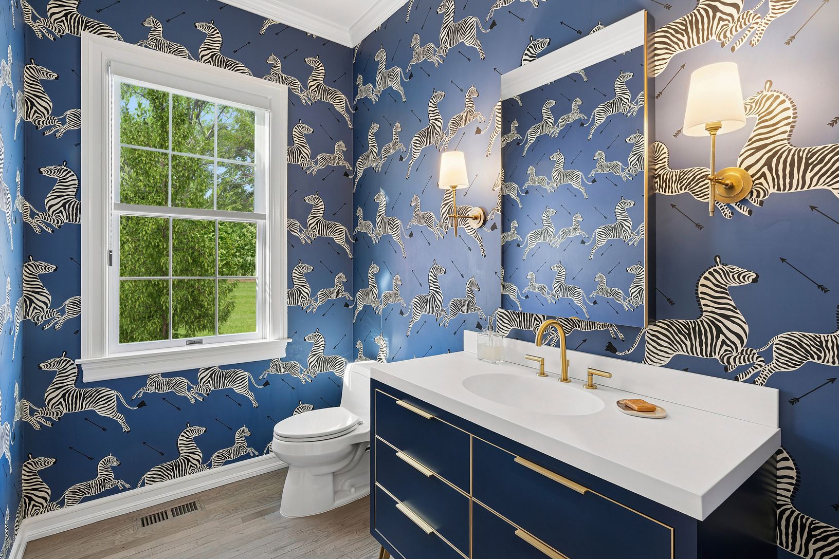 First floor powder room