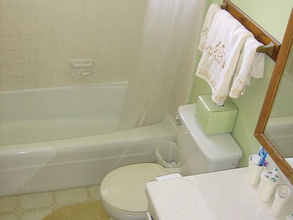 one of two bathrooms