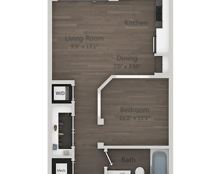 Silk (A6) floor plan Ellison On Broad
