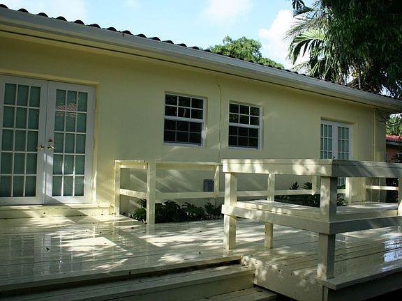 Back with wood deck