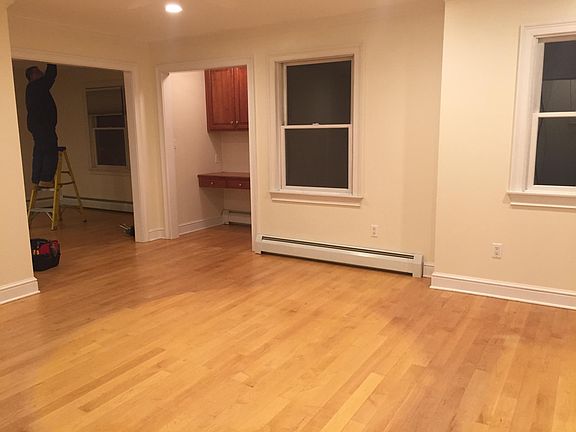 Living room with office nook