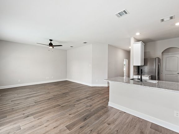 The dining room sits right off of the kitchen and living room.