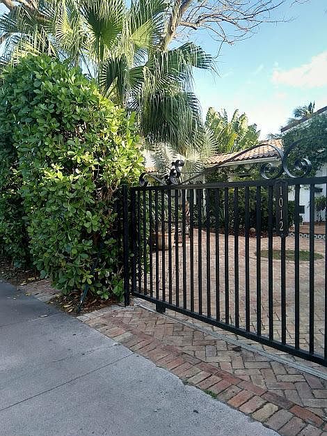 Gated entrance from street