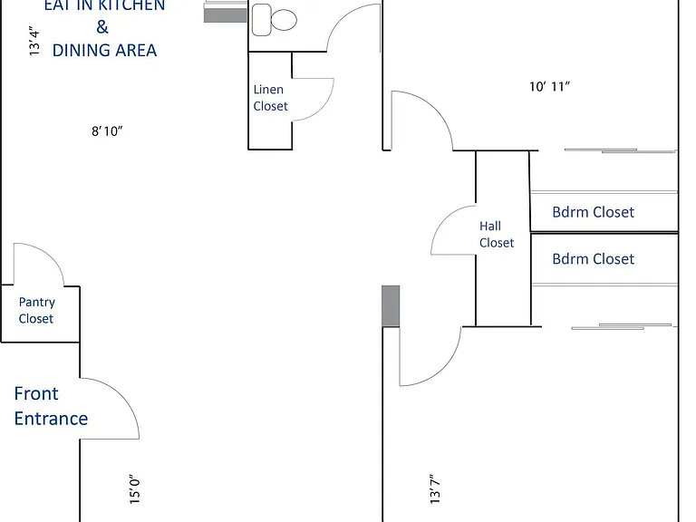 Typical apartment layout.