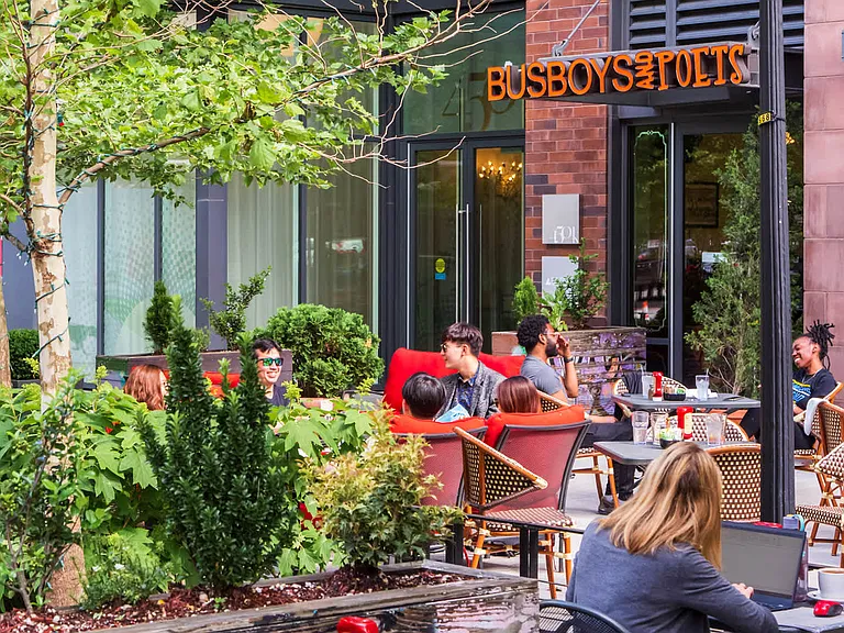 Discover Mt. Vernon Triangle's dining destinations, including Busboys and Poets.