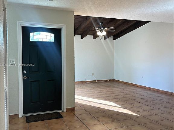 Interior front entrance and living room
