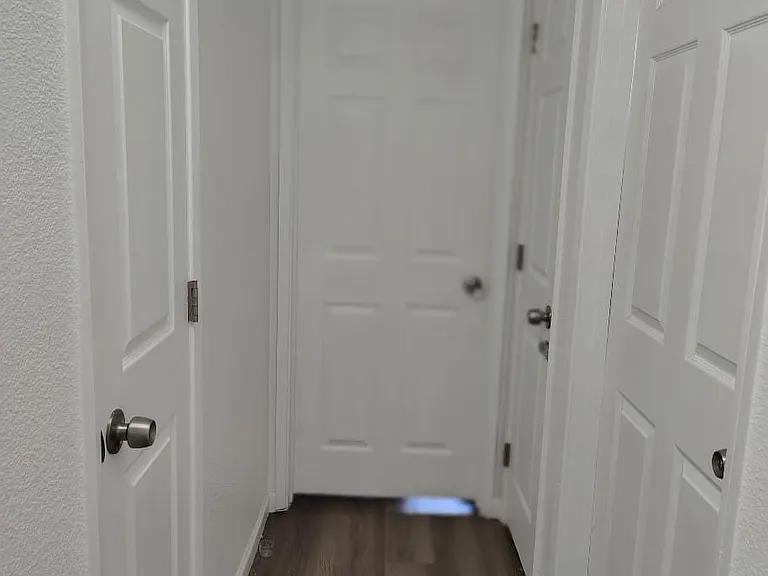 Hallway with 2 closets!