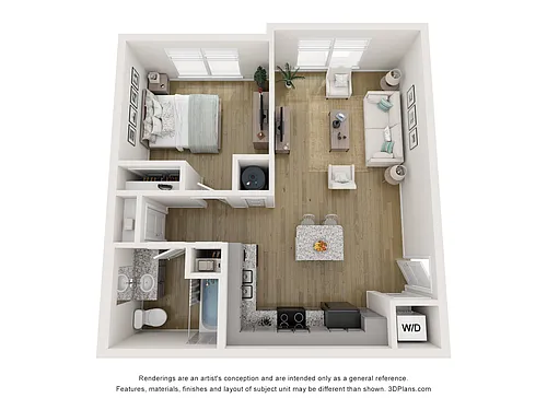 Floor plan 1BR 80