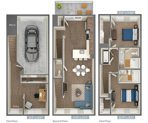 Floor plan BT1D-1591