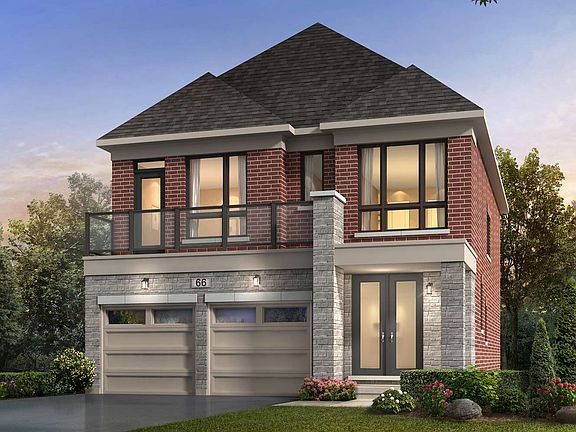 Exterior of Crystal Style E at Woodhaven in Aurora, Ontario.