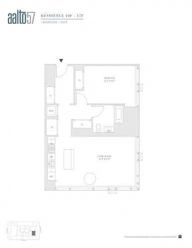 Floor plan 1 Bed/1 Bath-1G