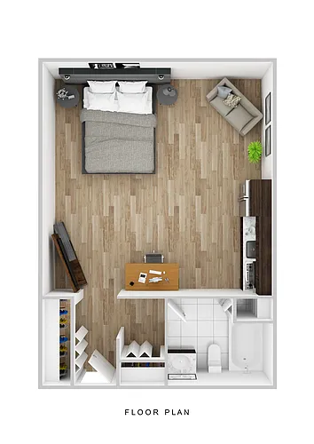 Floor plan Studio 1 Bathroom