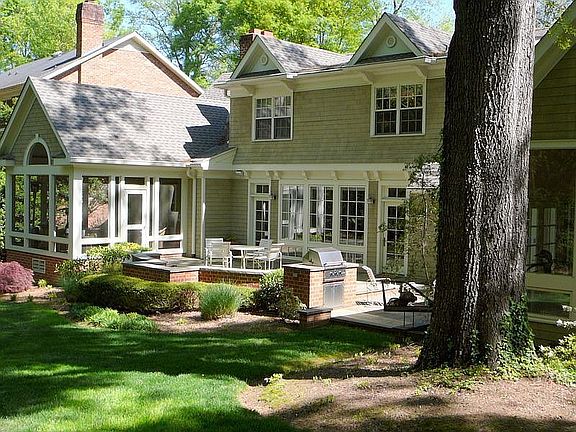 Rear terrace & screened porch