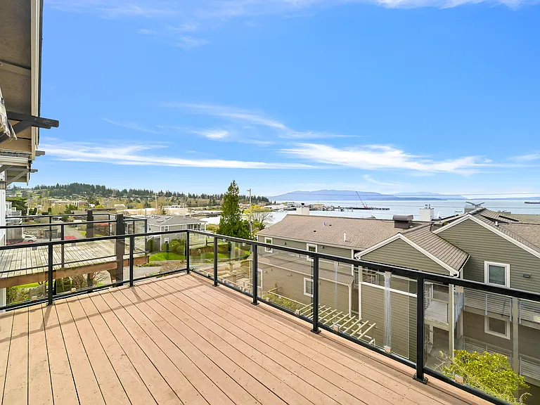 Living room deck looking South.