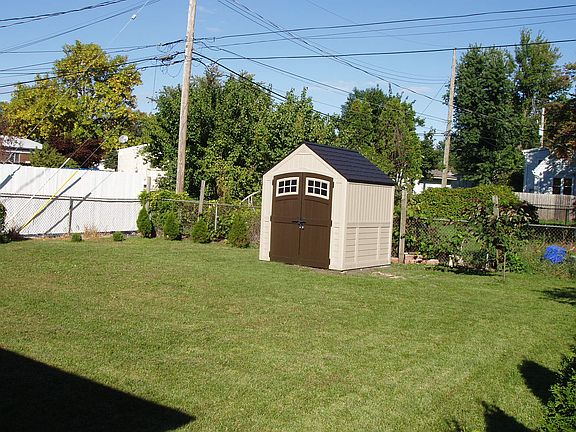 Storage shed included!