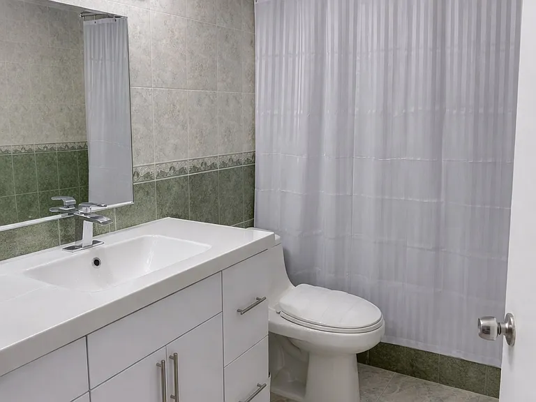 the bathroom