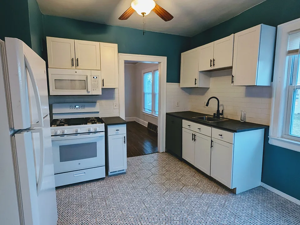 Kitchen from back hallway