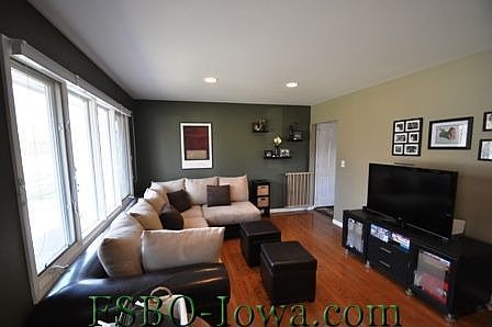 Main Floor Living Room - New lighting and beautiful hardwood floors in March 2007.