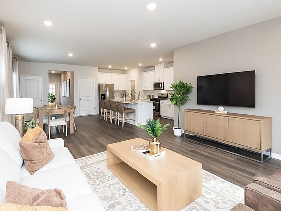Great room in the Paisley floorplan at a Meritage Homes community in Atlanta, GA.