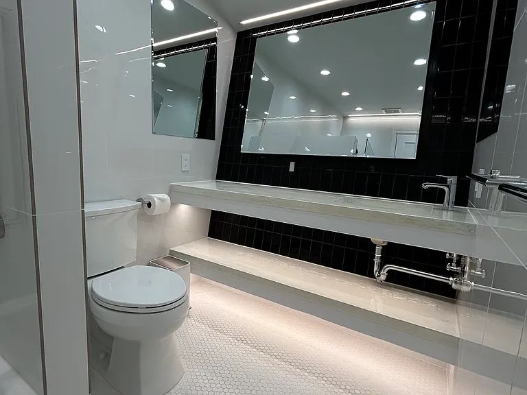 Common bathroom sink and toilet