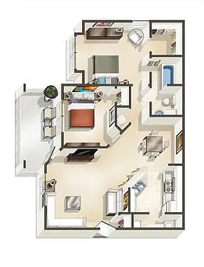Floor plan 2B-R8 Income Qualified