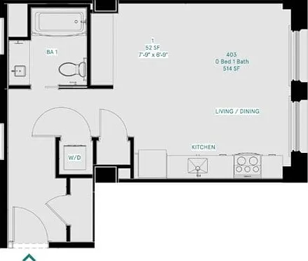 Studio 1 Bath B Studio 1 Bath B