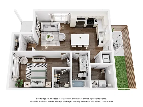 Floor plan 1x1COTD
