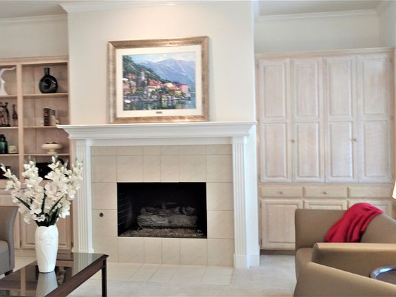 LR built-ins and fireplace