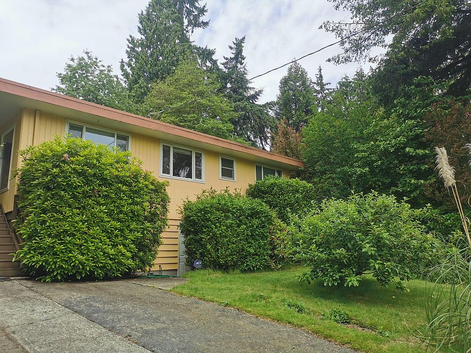 Front yard with apple tree
