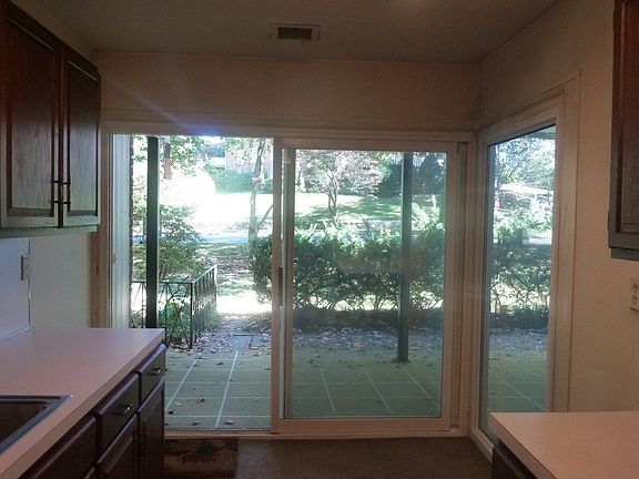 View from the Kitchen:  Sliders to the Patio