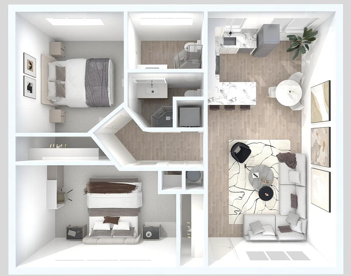 Floor plan Two Bedroom