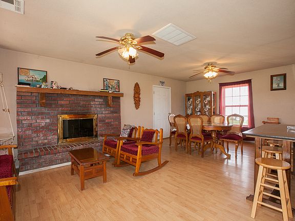 Cozy wood burning fire place